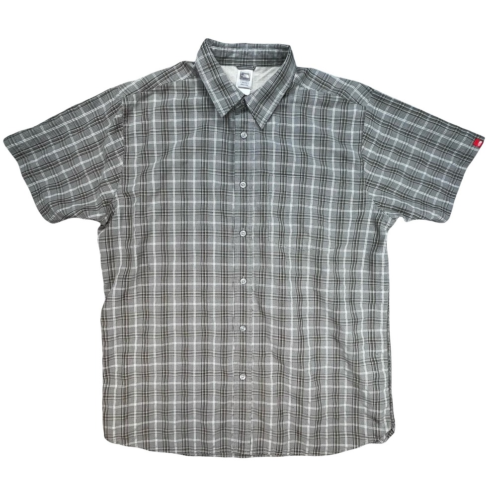 The North Face Button Up Shirt Mens Plaid Hiking Gorpcore XXL‎